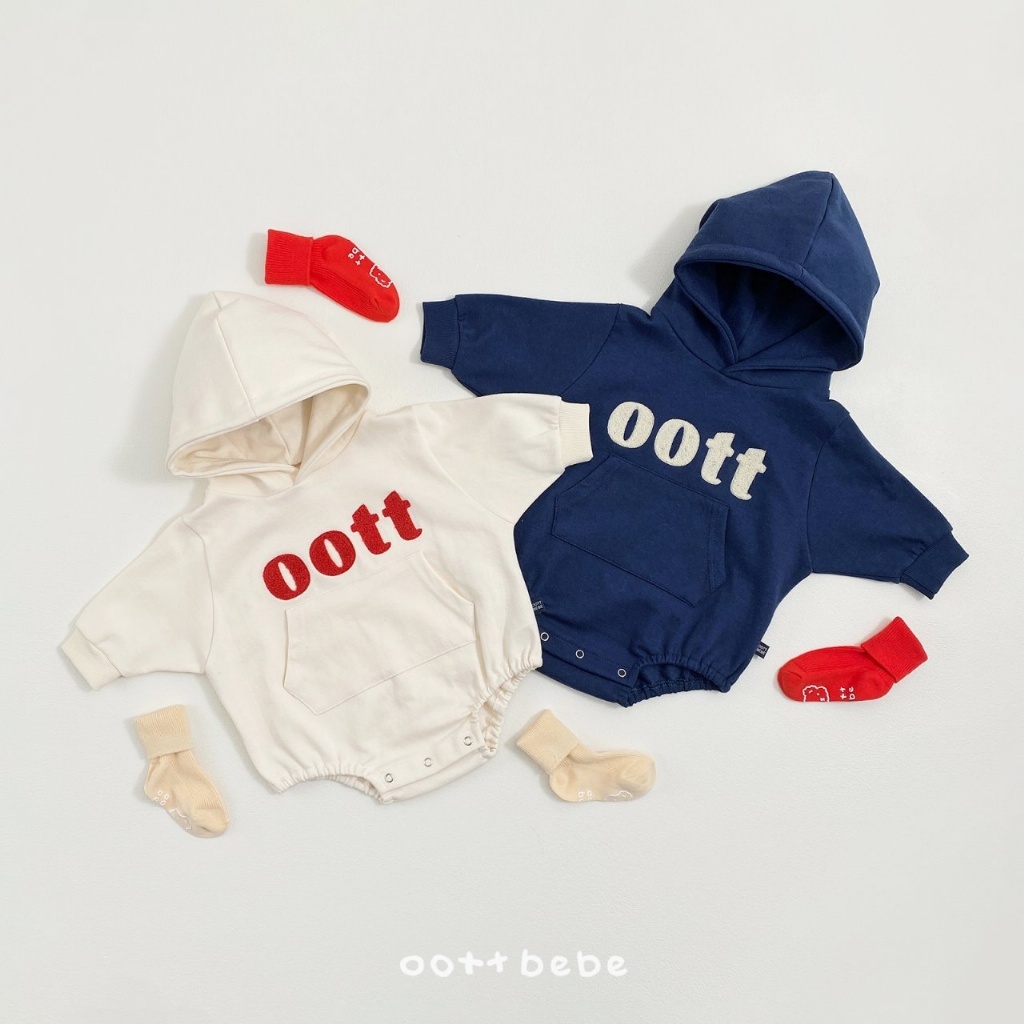 韓國🇰🇷OOTTBEBE 貼布連帽親子包屁衣(BEBES-M)