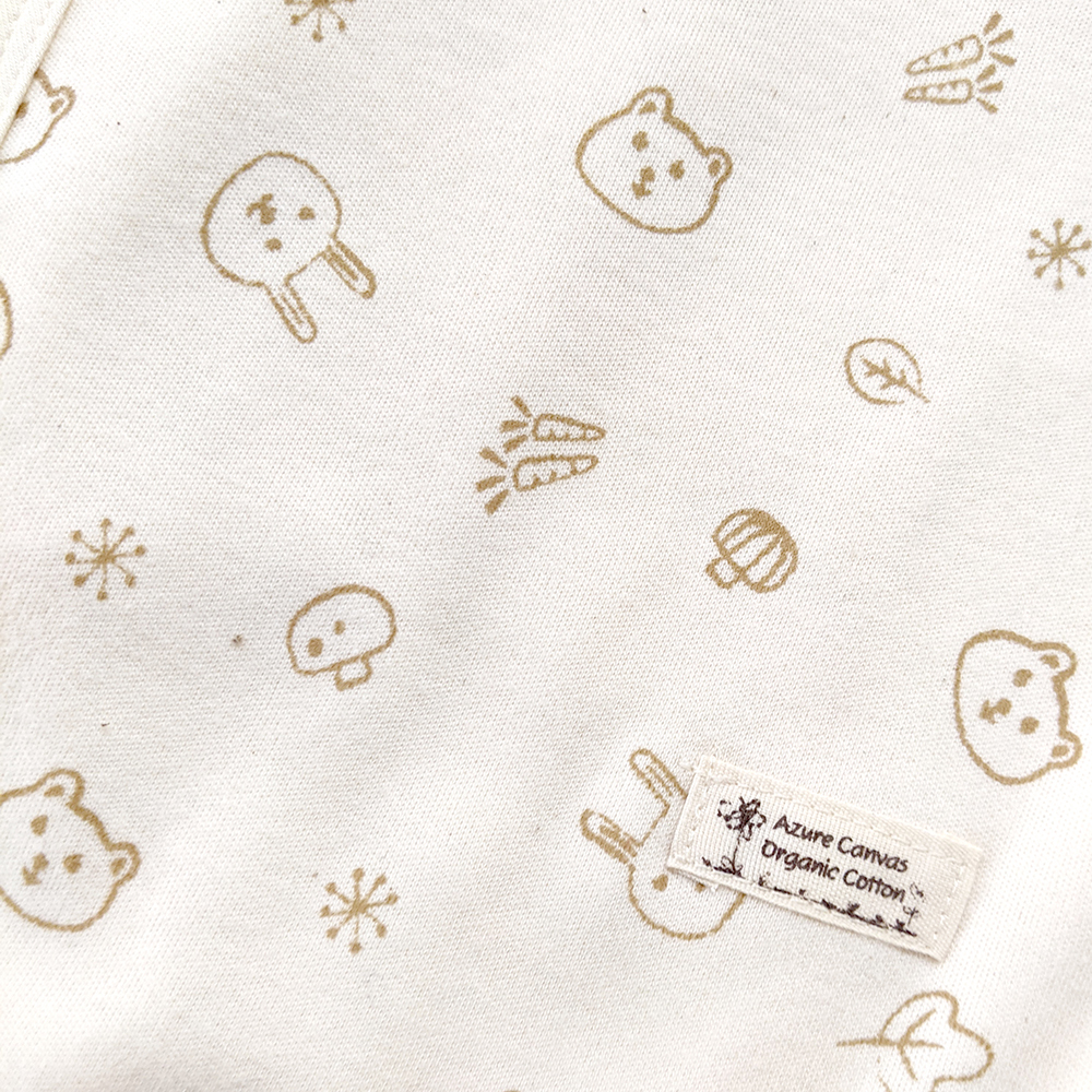 有機棉嬰兒柔適蝶裝肚衣-熊兔 | 藍天畫布有機棉