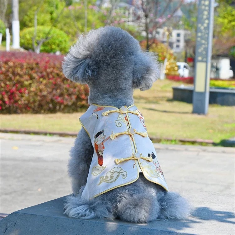 新年 宠物唐装 哪吒背心