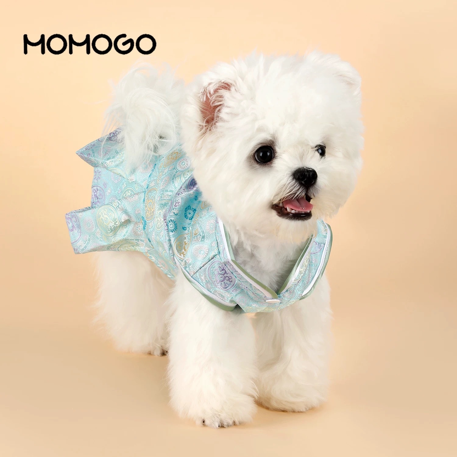 新年 宠物唐装 可牵引背心裙