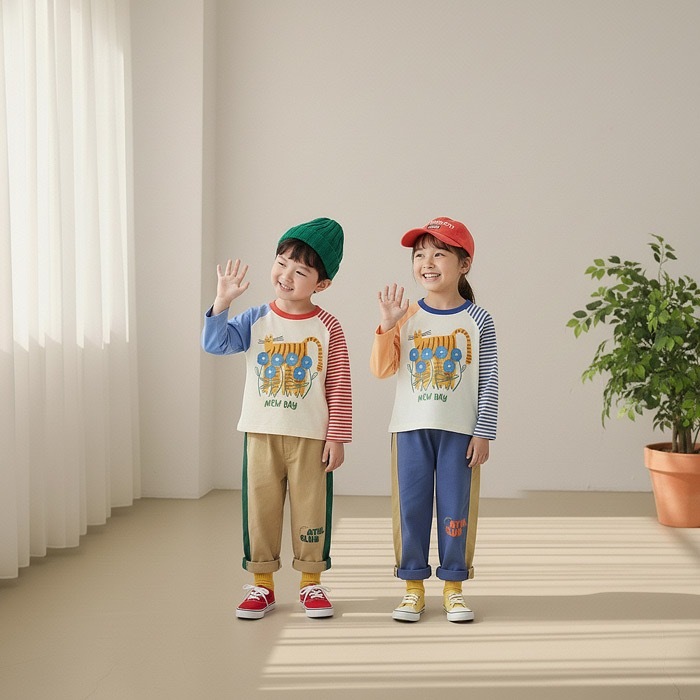 帥氣雙色休閒褲