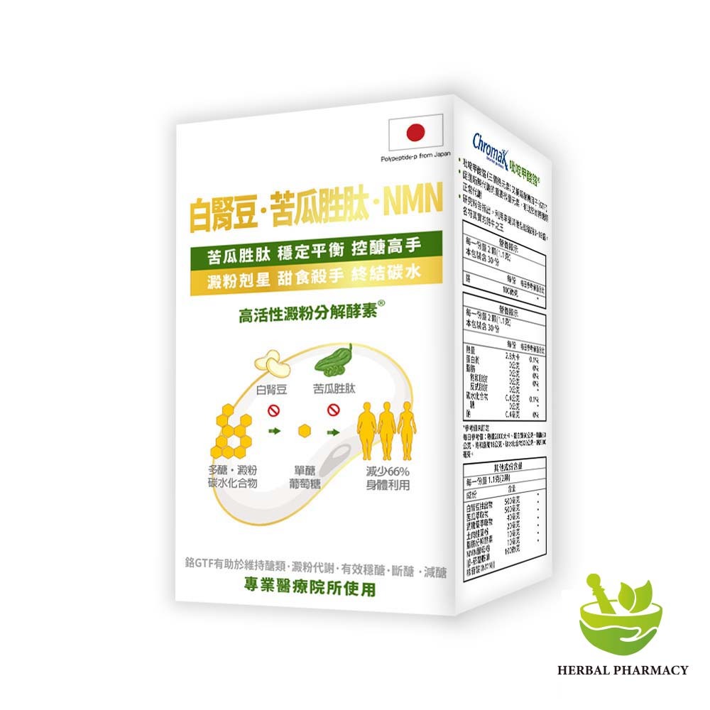 【格萊思美】白腎豆．苦瓜胜肽．NMN 60粒