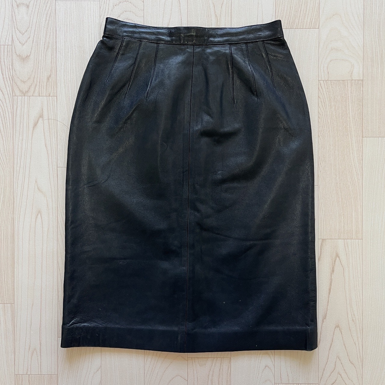 GOLDIANA日本製黑色意大利羊皮半裙