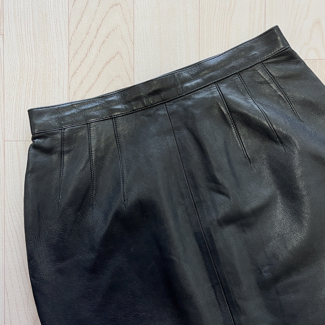 GOLDIANA日本製黑色意大利羊皮半裙