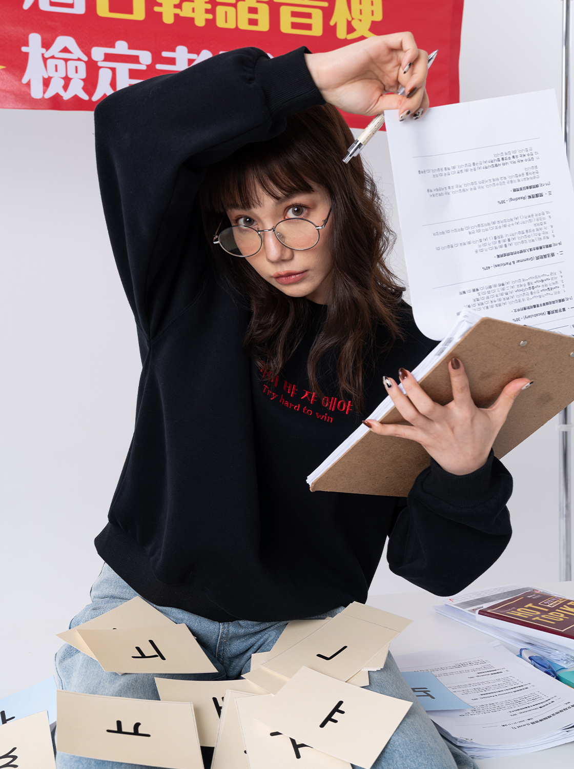 趣味台韓諧音梗繡花T恤｜50 PERCENT：結合時尚、舒適與永續精神的服裝品牌