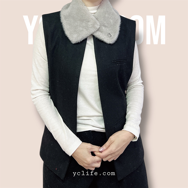 優雅都會風毛絨圍脖