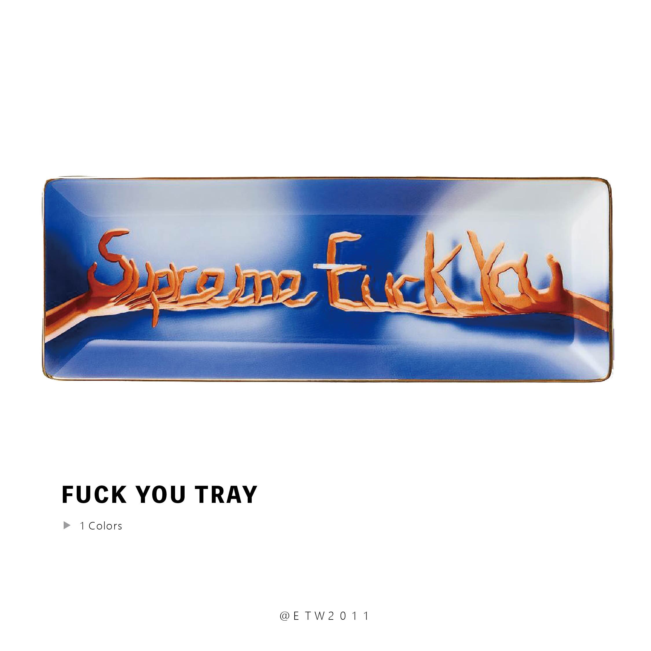 ☆ETW☆【EASY TO WEAR】FW Supreme Fuck You Tray 鑰匙盆 黑 藍 2色 現貨