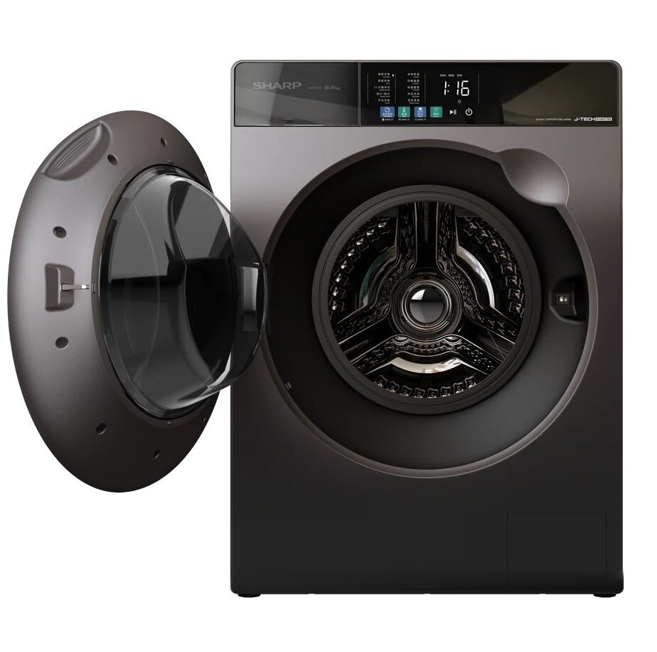 💥New💥 聲寶 Sharp   ES-FW85AJ-B‧8.5公斤/1200轉‧變頻蒸氣‧前置式洗衣機-香港行貨-原廠2年全機及10年摩打保養‧