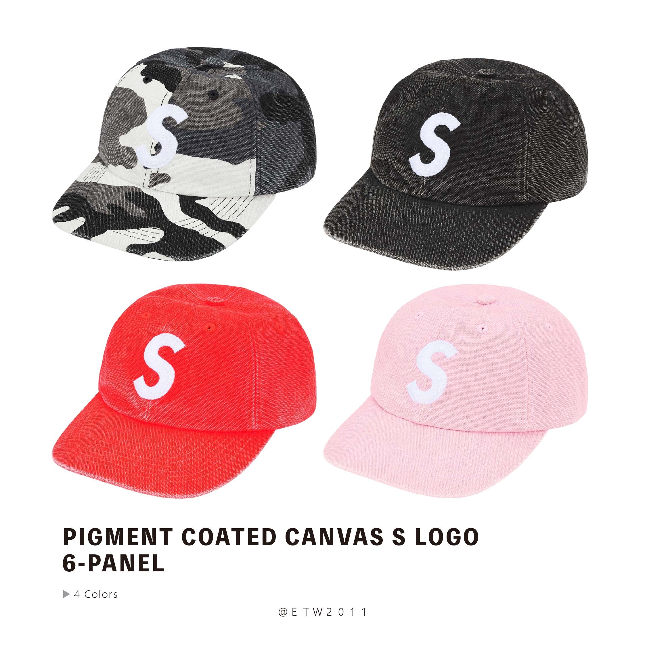 ☆ETW☆【EASY TO WEAR】Supreme 25FW Pigment Coated Canvas S Logo 6-Panel 老帽 單寧