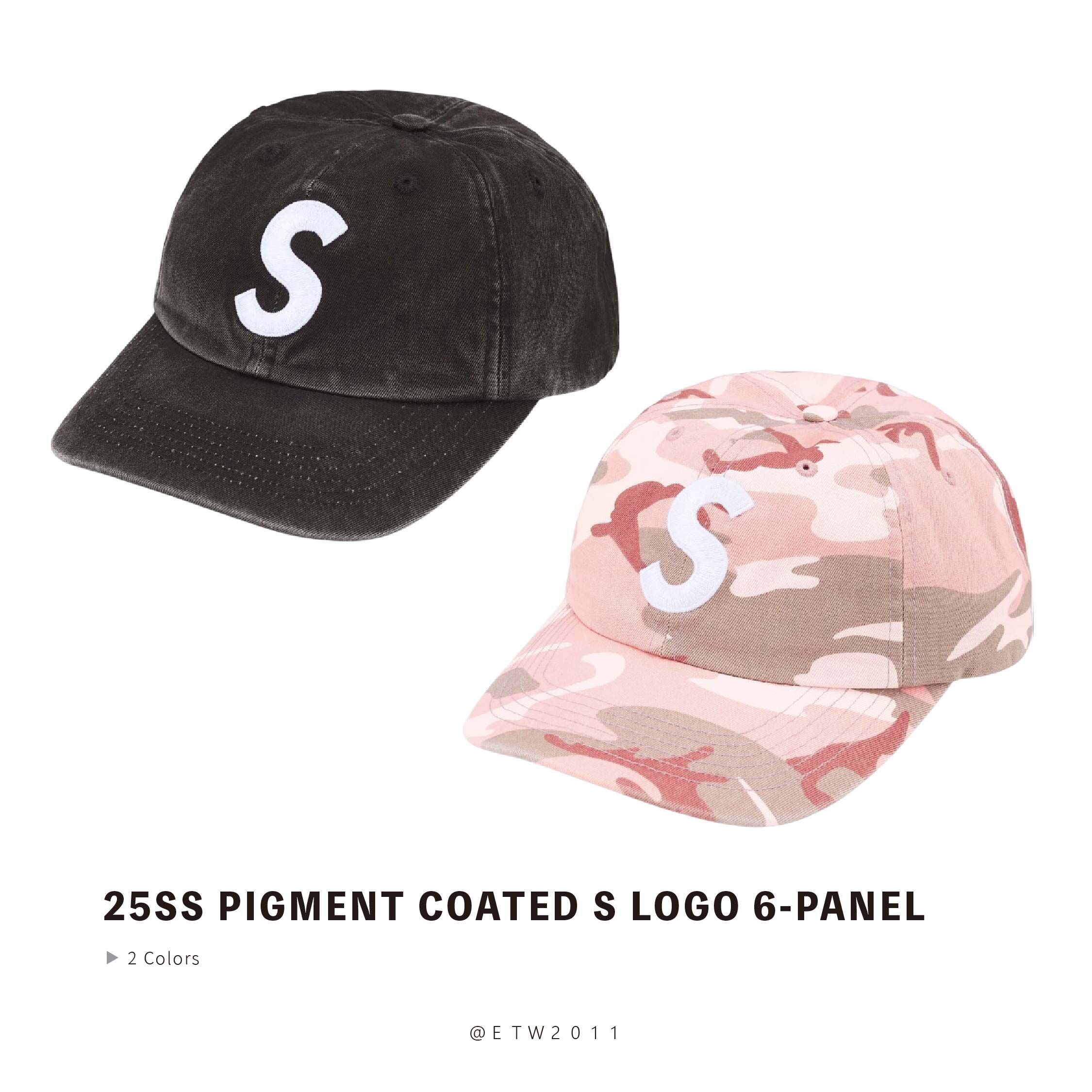 ☆ETW☆【EASY TO WEAR】Supreme 25SS Pigment Coated S Logo 6-Panel 水洗 老帽 棒球帽