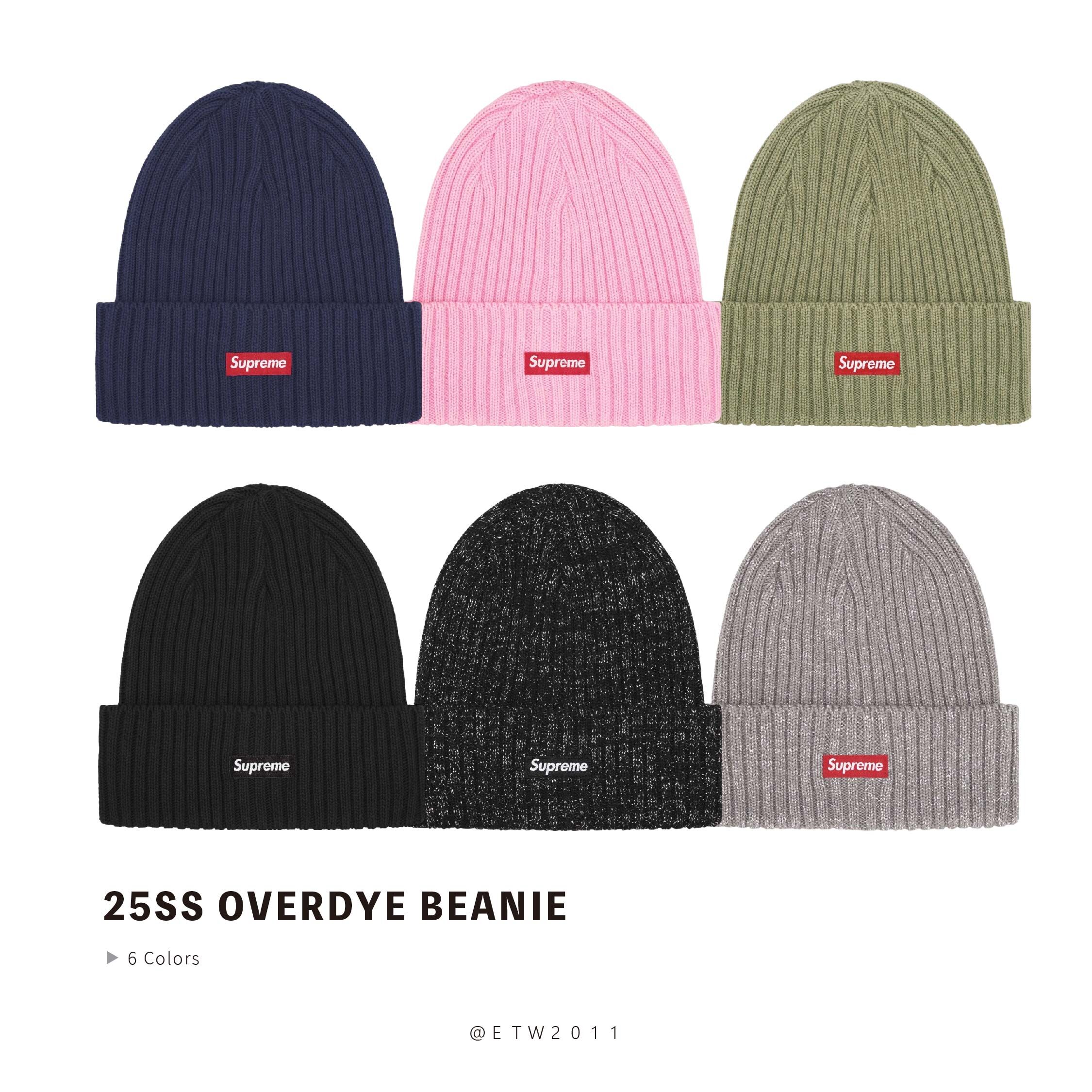 ☆ETW☆【EASY TO WEAR】SUPREME 25SS OVERDYED BEANIE 小Logo BOX 針織 毛帽 現貨