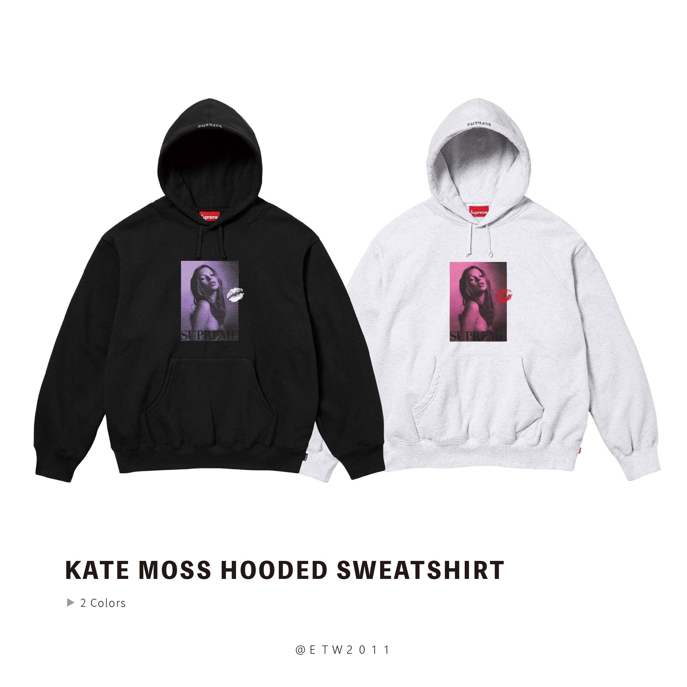 ☆ETW☆【EASY TO WEAR】SUPREME 24FW KATE MOSS HOODED SWEATSHIRT 凱特摩絲 人像 帽T