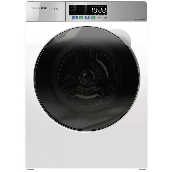 💥New💥 聲寶 Sharp    ES-FW85AJ-W‧8.5公斤/1200轉‧變頻蒸氣‧前置式洗衣機-香港行貨-原廠2年全機及10年摩打保養‧