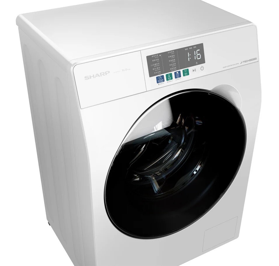 💥New💥 聲寶 Sharp    ES-FW85AJ-W‧8.5公斤/1200轉‧變頻蒸氣‧前置式洗衣機-香港行貨-原廠2年全機及10年摩打保養‧