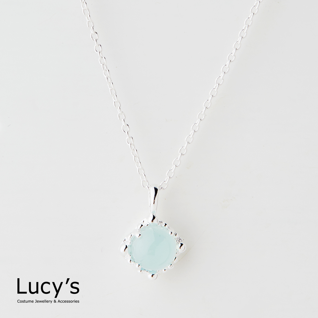 LUXURY 系列｜925純銀 秘境玉髓 項鍊 (113556)