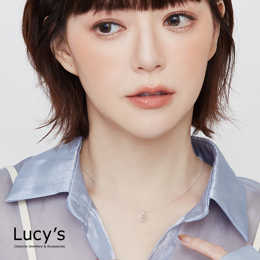 LUXURY 系列｜925純銀 晨露粉晶 項鍊 (113554)