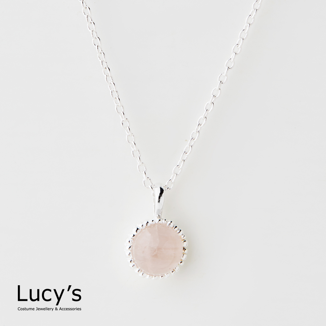 LUXURY 系列｜925純銀 晨露粉晶 項鍊 (113554)