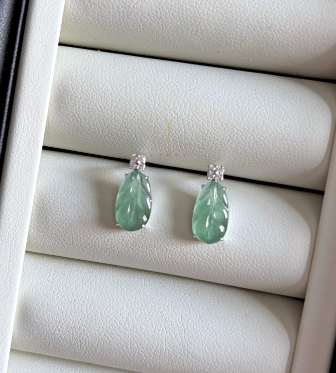 翡翠耳釘(18K真鑽)