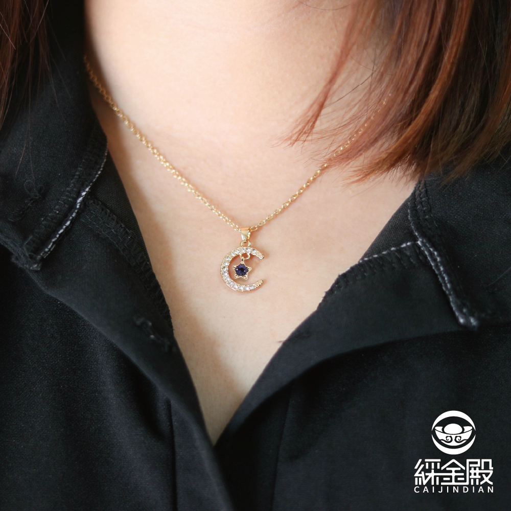 誕生石星月轉運項鍊-月光石｜六月｜長壽｜富足｜過爐【綵金殿】