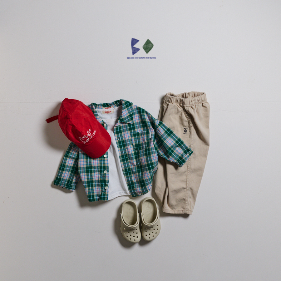 午後野餐格紋襯衫