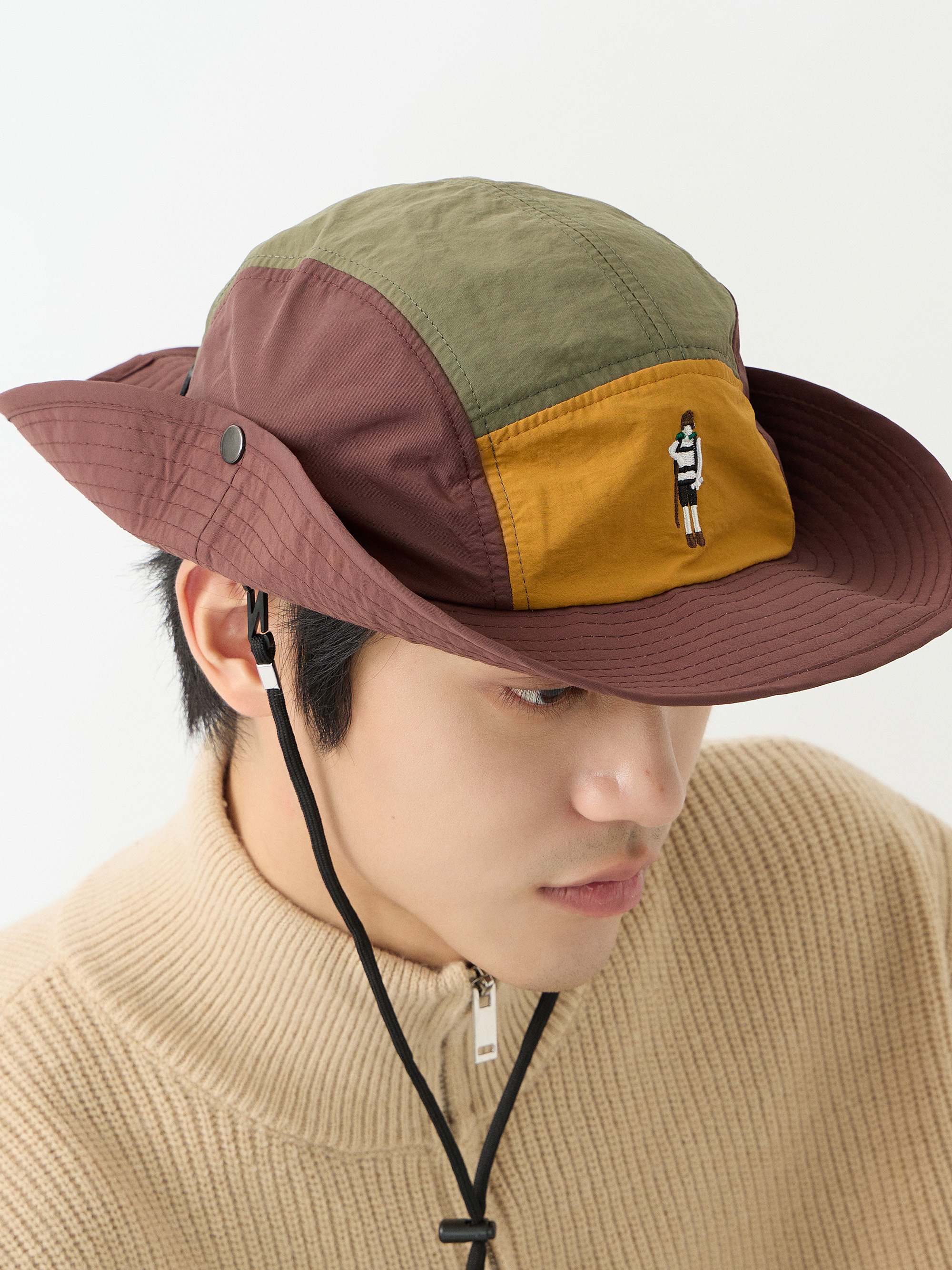 山系刺繡漁夫帽