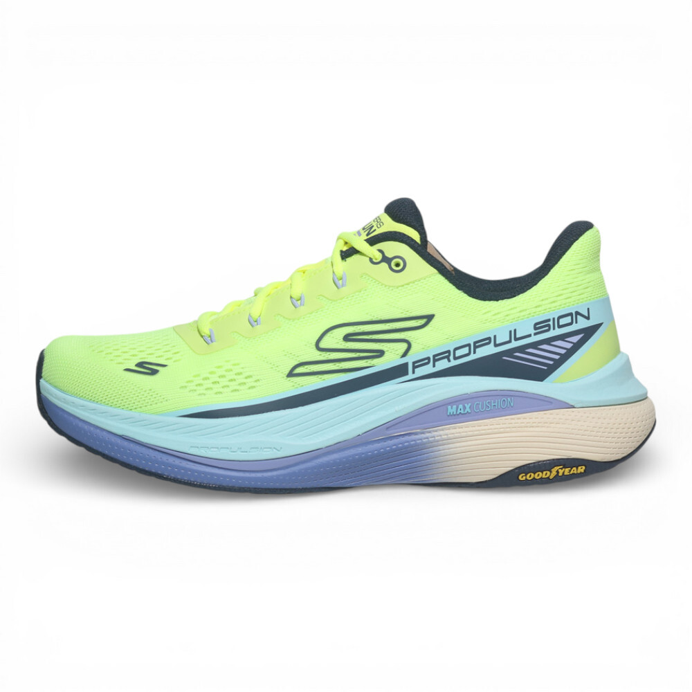SKECHERS 慢跑鞋 GO RUN MAX CUSHIONING 螢光藍綠 運動 女 128901LMNV
