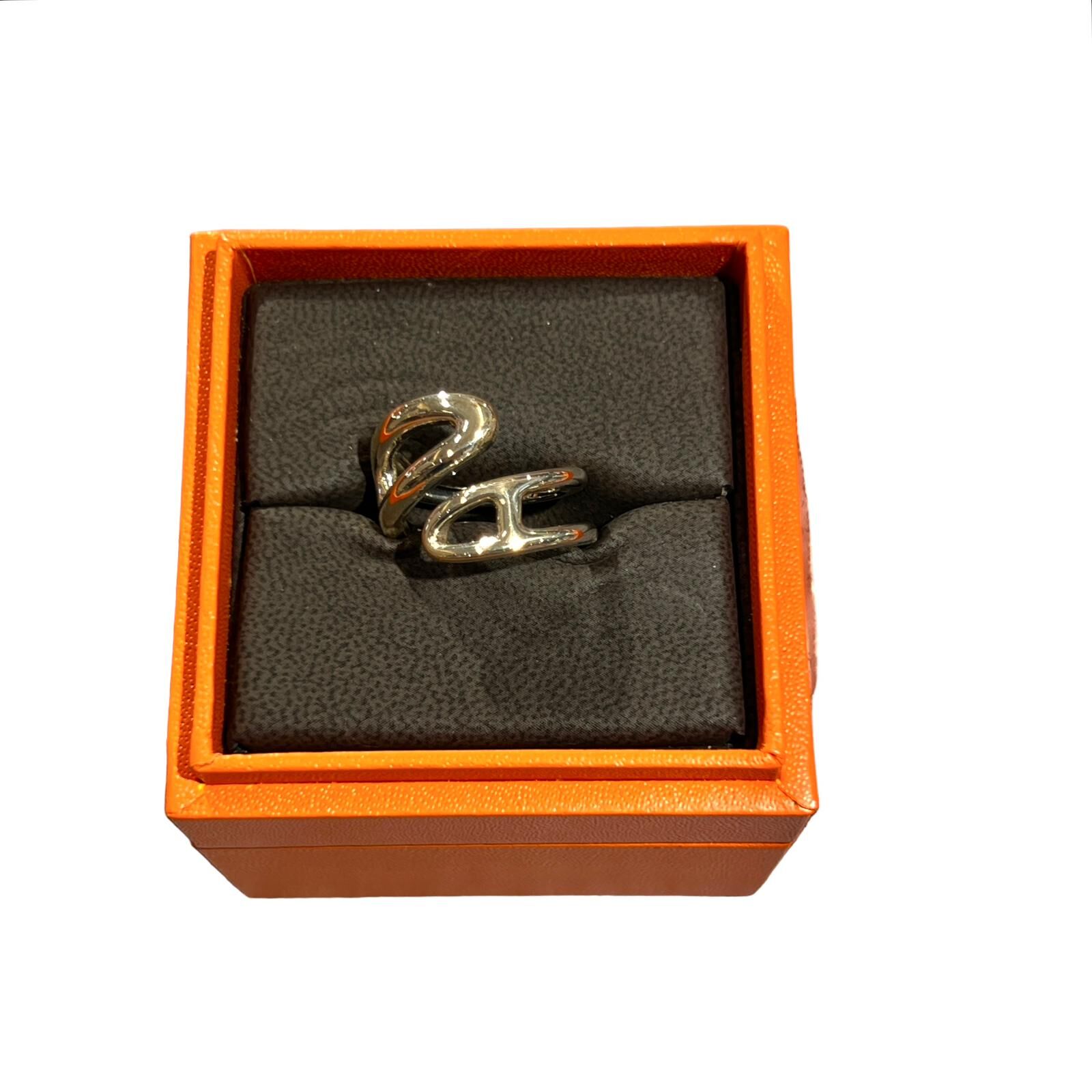 全新Hermes戒指53碼 925純銀 H116619B Ever Chaine d'ancre ring, medium model #BRAND NEW #香榭站正品