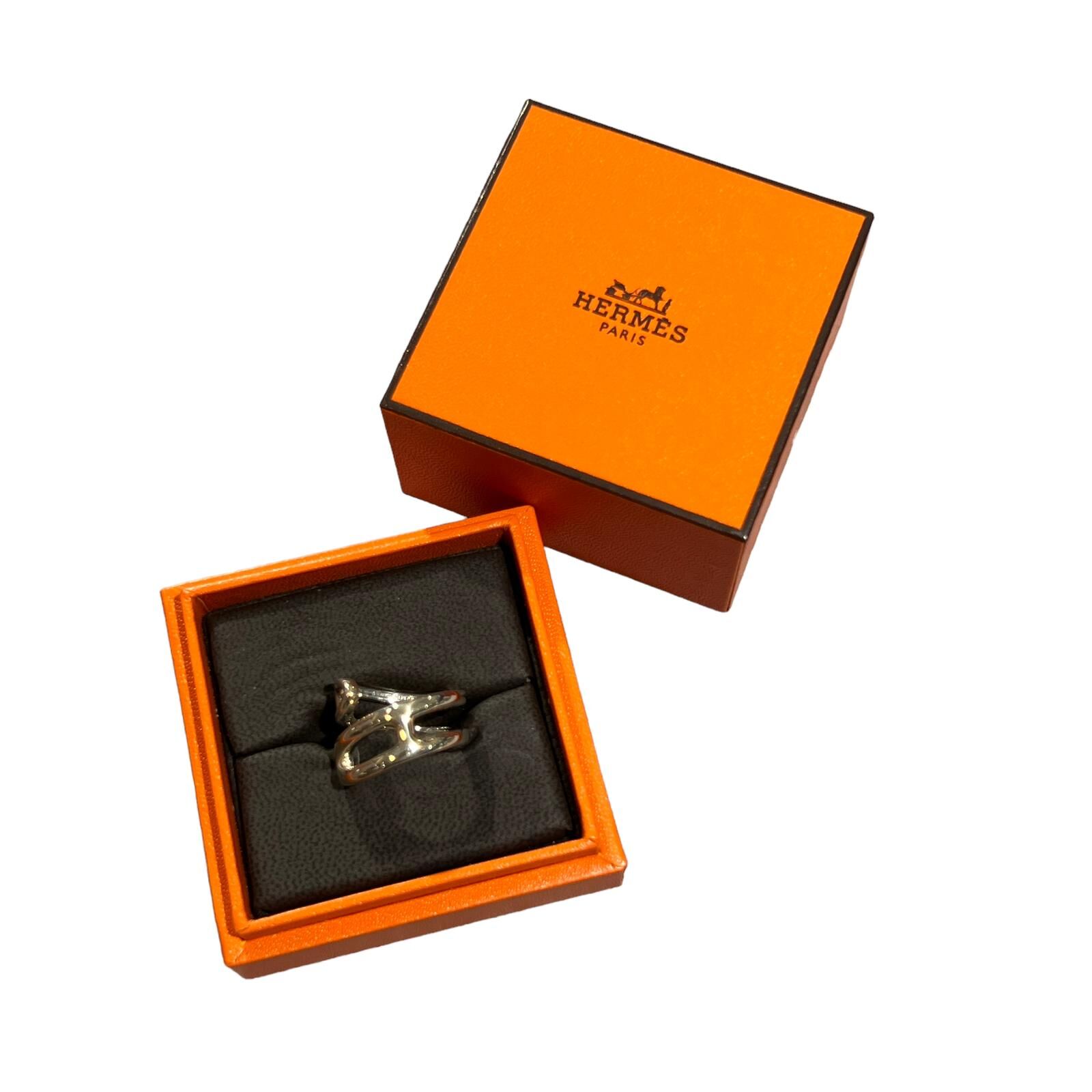 全新Hermes戒指53碼 925純銀 H116619B Ever Chaine d'ancre ring, medium model #BRAND NEW #香榭站正品