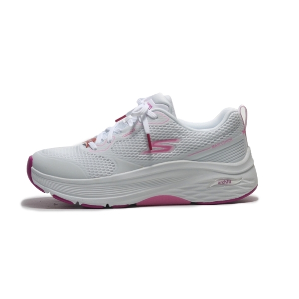 SKECHERS 慢跑鞋 GO RUN MAX CUSHIONING 白粉 寬楦 女 128928WWPK