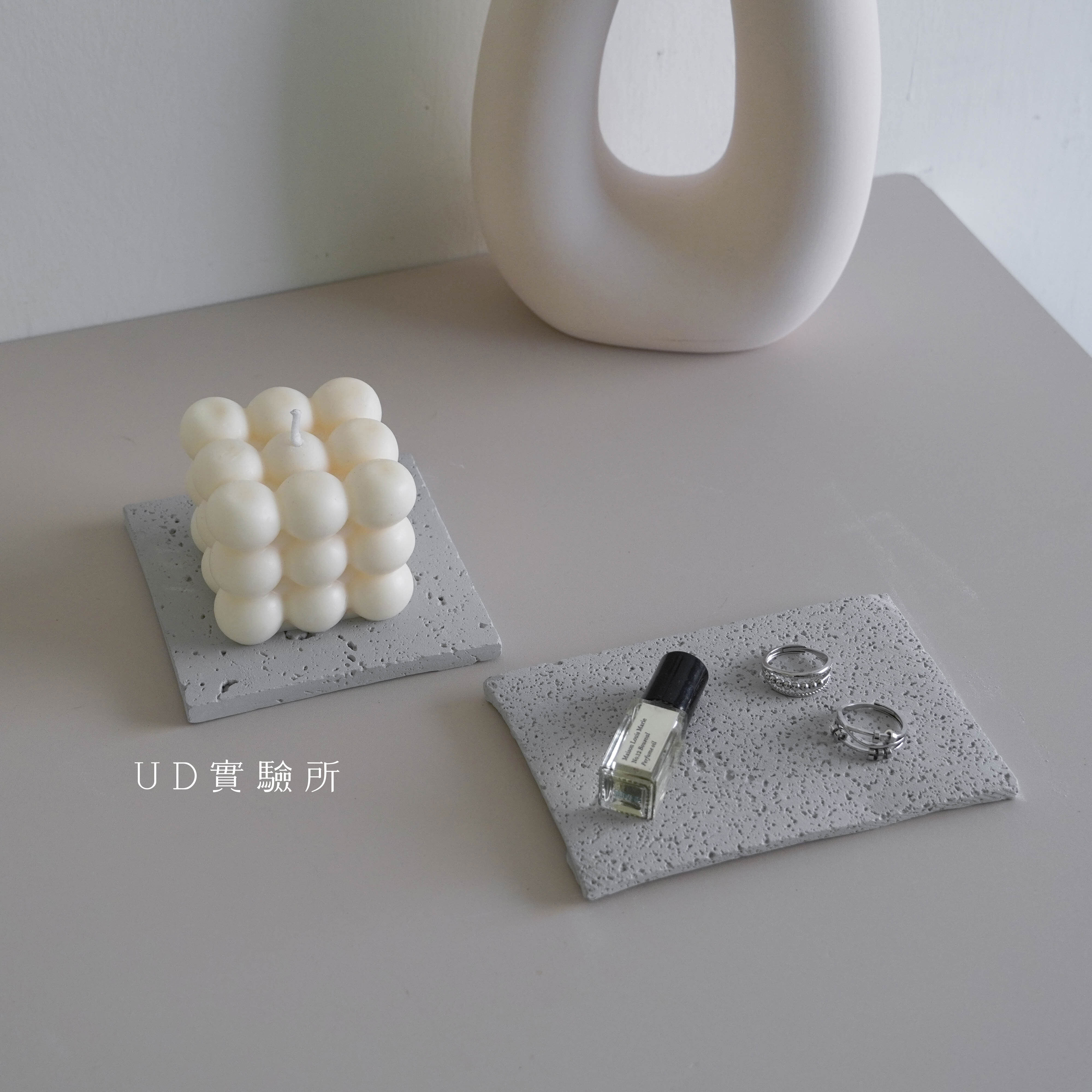 石膏洞洞飾品盤 二色售