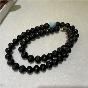 0121GZ010-26琥珀-撫順翳珀海紋石Diy項鏈10m（A10)