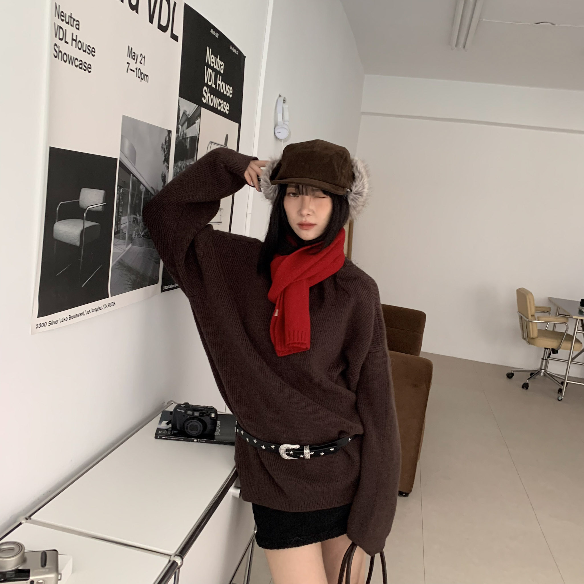 ISA_氛圍感單品 超保暖！軟綿綿羊毛圍巾_41017