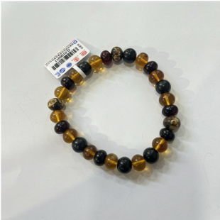 0121GZ016-26琥珀-撫順館藏級多寶手串8m（A16)