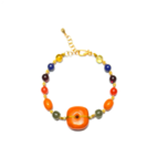 0121GZ019-26琥珀-18+老蠟餅子diy手鏈（A19)