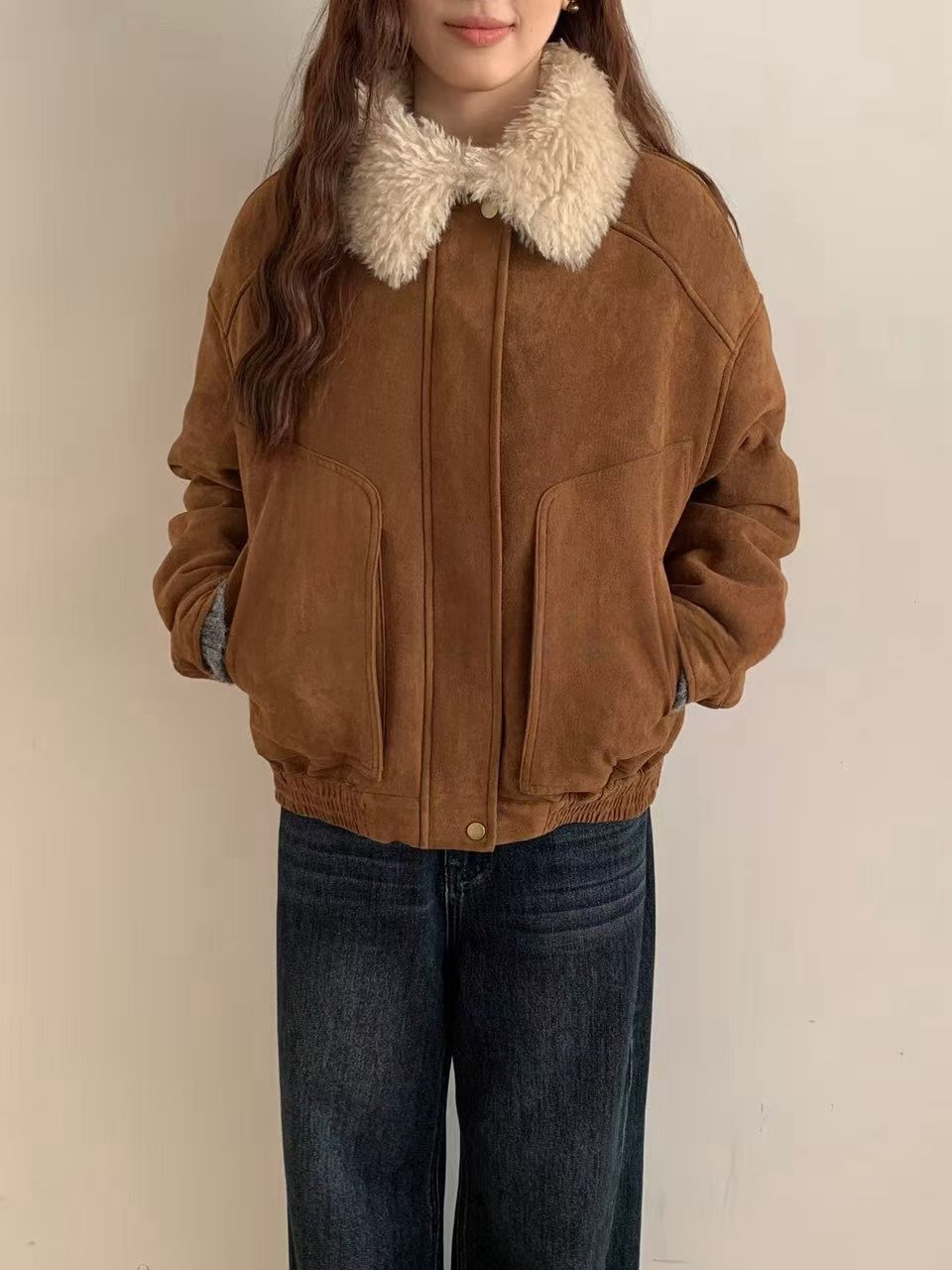 CC22 毛毛反領猄皮外套 *特價* (優惠碼同充值購物金不適用)