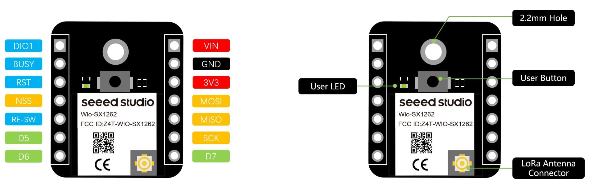 XIAO ESP32S3 LoRa Meshtastic 開發套件,Wio-SX1262 擴展板