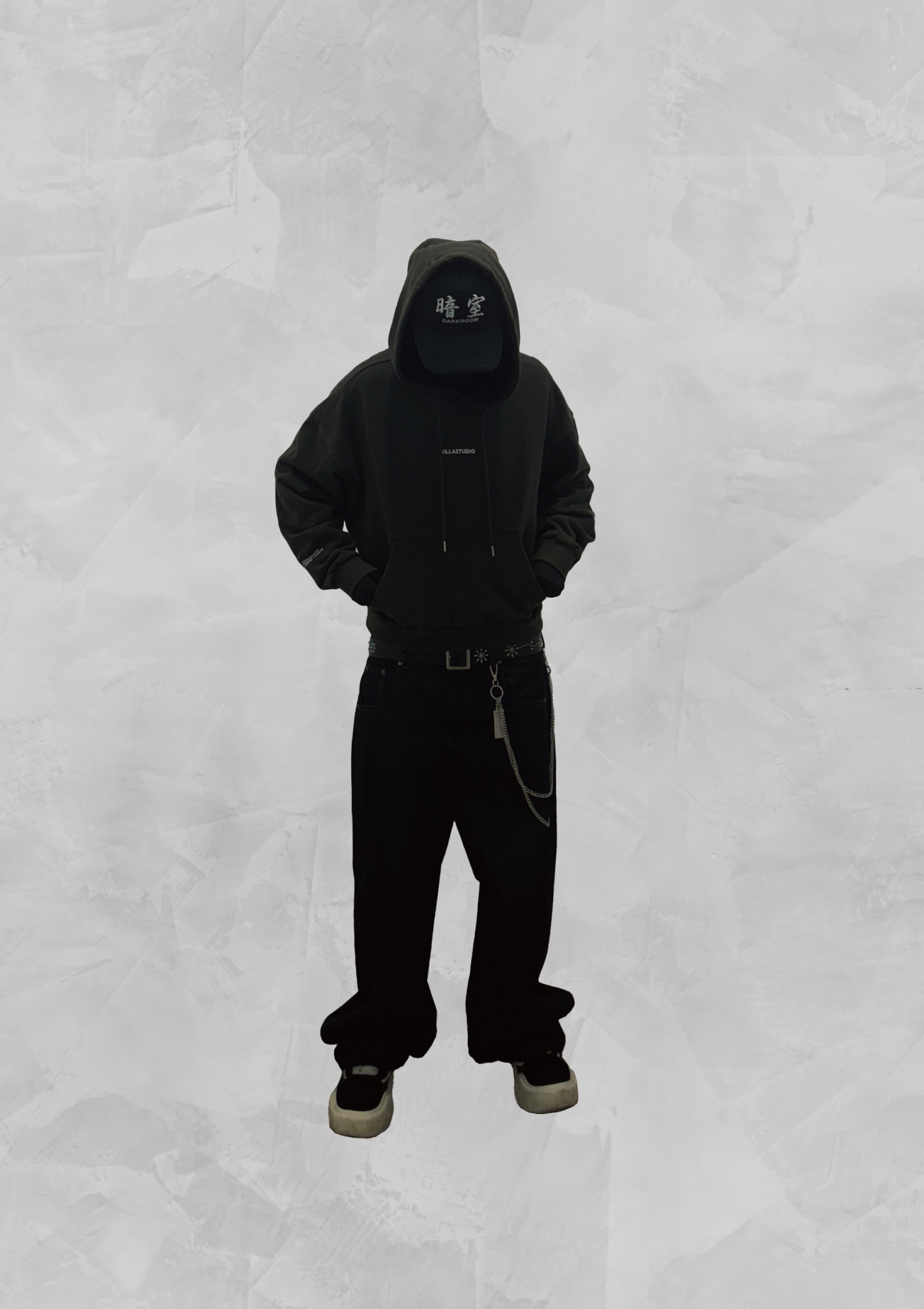 KILLASYSTEM 25F/W DAILY WASH CROPPED HOODIE 寬短 炭灰色 水洗帽TEE