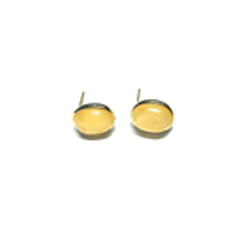 0121GZ035-26琥珀-8*10蛋面耳釘（A35)