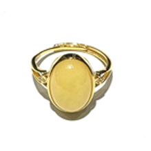 0121GZ037-26琥珀-10*14滿蜜戒指（A37)