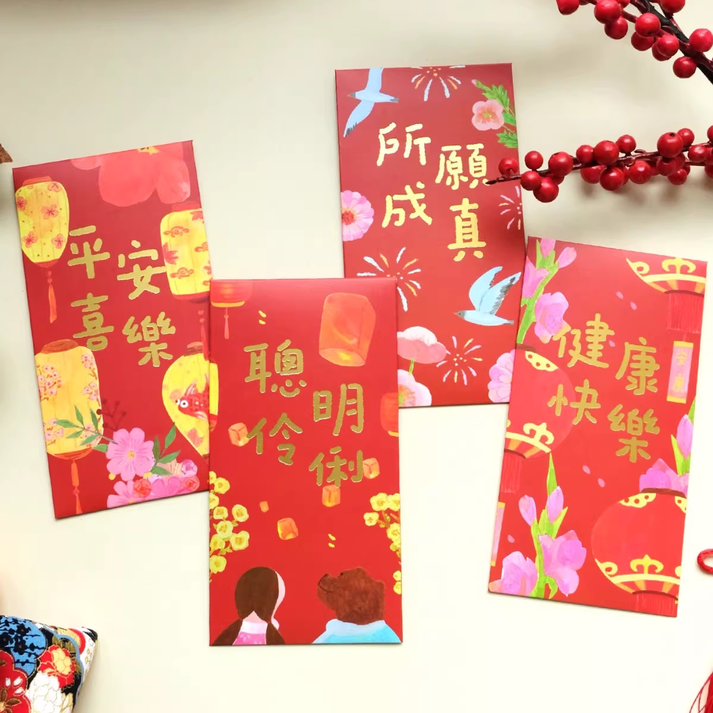 賀年產品｜祝福燙金利是封 紅包｜一朵苗 Aura
