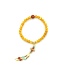 0121GZ045-26琥珀-5+老蠟DIY手鏈（A45)