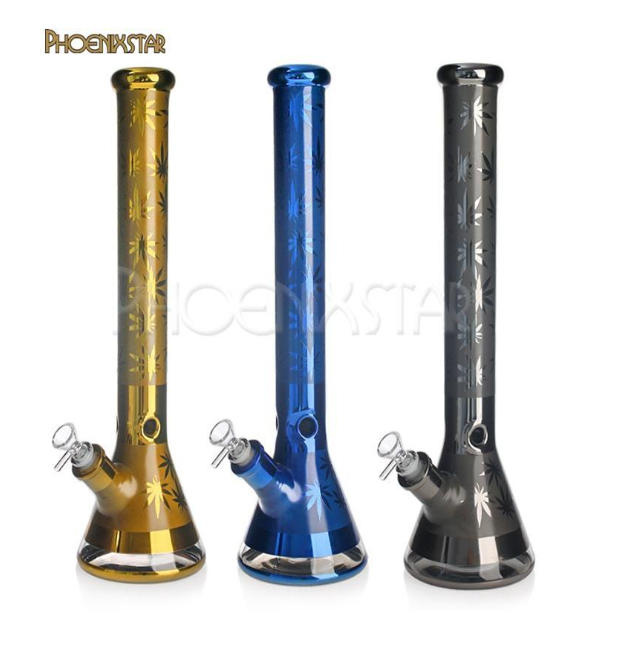 🇺🇸Phoenix Star - WP312 Cannabis 7mm Beaker Bong w/ Ice Cathcer 大麻葉玻璃水煙壺