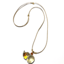 0121GZ053-26琥珀-花珀葫蘆套鏈（A53)