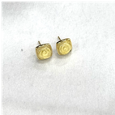 0121GZ054-26琥珀-陰雕耳釘（A54)