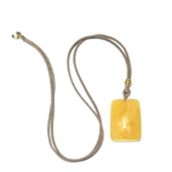 0121GZ058-26琥珀-無事牌綁繩項鏈（A58)