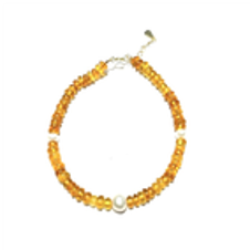 0121GZ062-26琥珀-金珀隔片diy手鏈（A62)