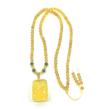 0121GZ067-26琥珀-4m山水無事牌diy項鏈（中）（A67)