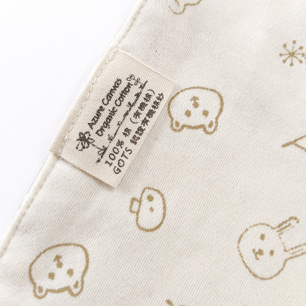 有機棉嬰兒柔適圍兜-熊兔 | 藍天畫布有機棉