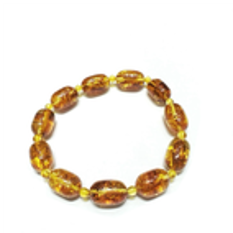 0121GZ075-26琥珀-8+花珀棗珠手串+隔珠（A75)