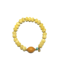 0121GZ080-26琥珀-8m+算盤老蠟棗綠松diy（A80)